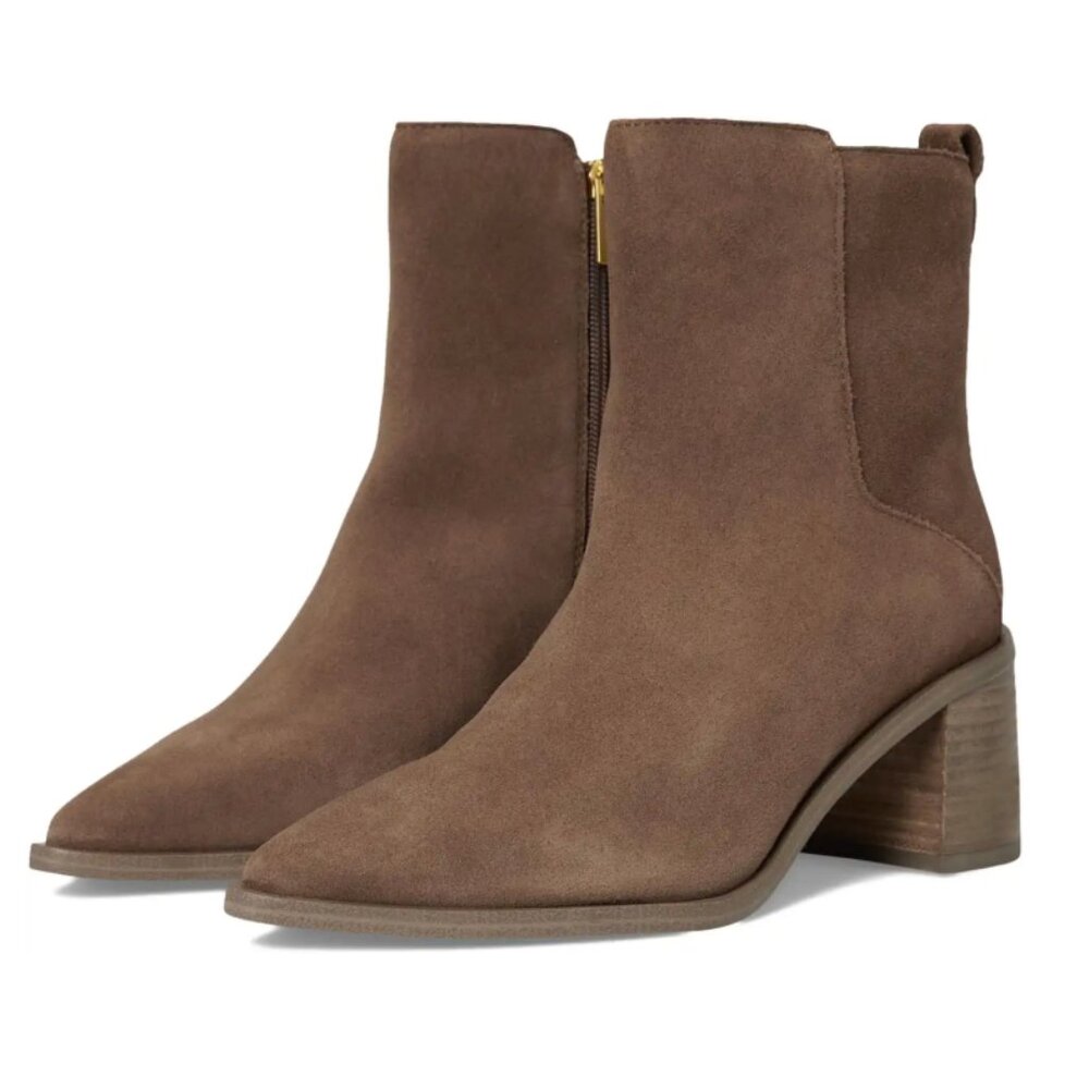 Vince Camuto Lorelai Block Heel Bootie - Toasted Taupe